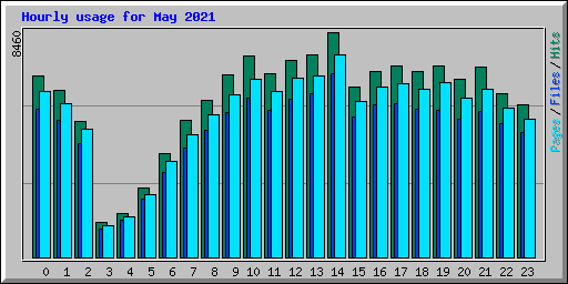 Hourly usage for May 2021
