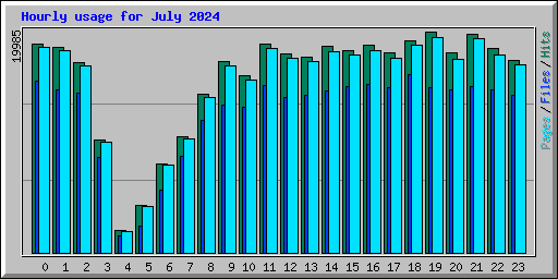 Hourly usage for July 2024