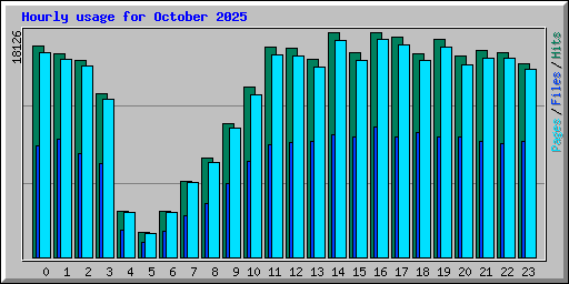 Hourly usage for October 2025