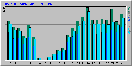 Hourly usage for July 2026